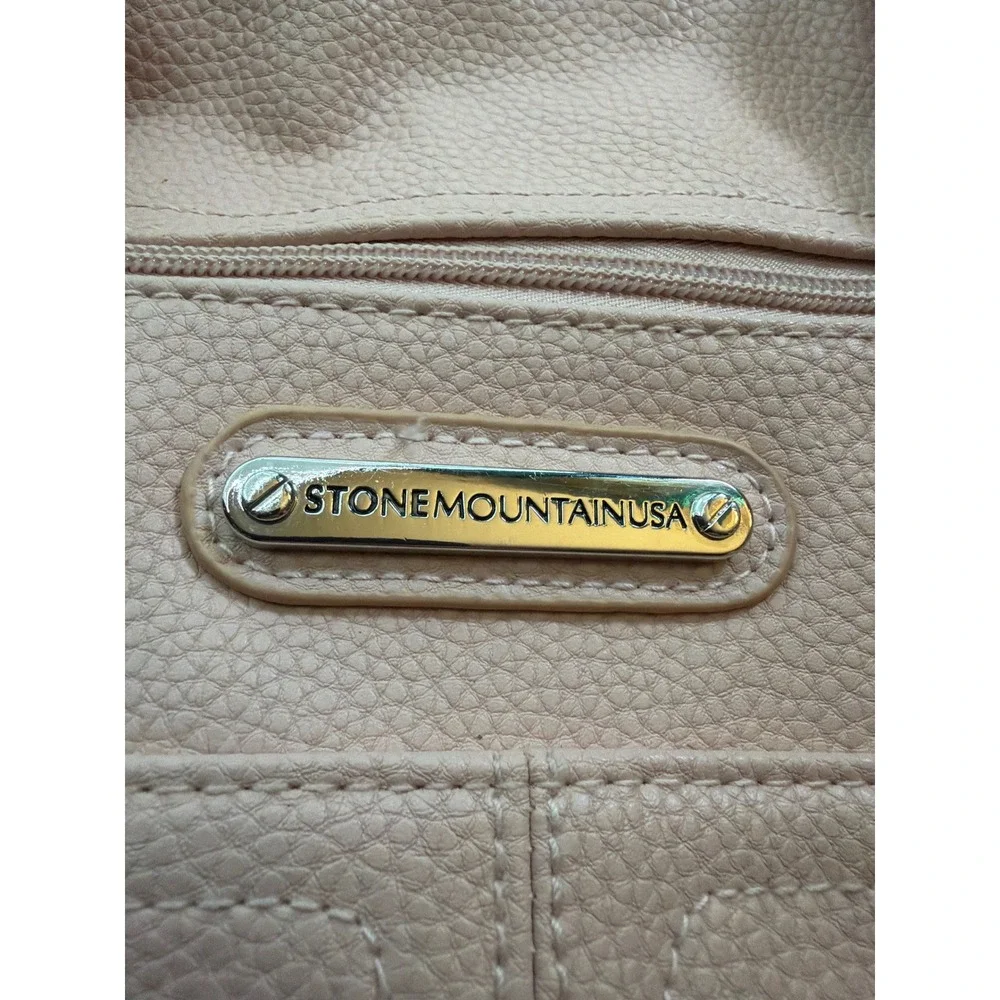 Stone Mountain USA Pink Pebbled Bonded Leather Tote Bag 9AF995-2